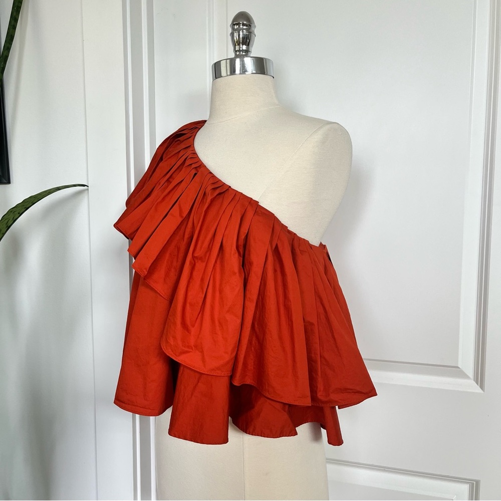 Ronny Kobo Ruffled One-Shoulder Top - Picture 4 of 8